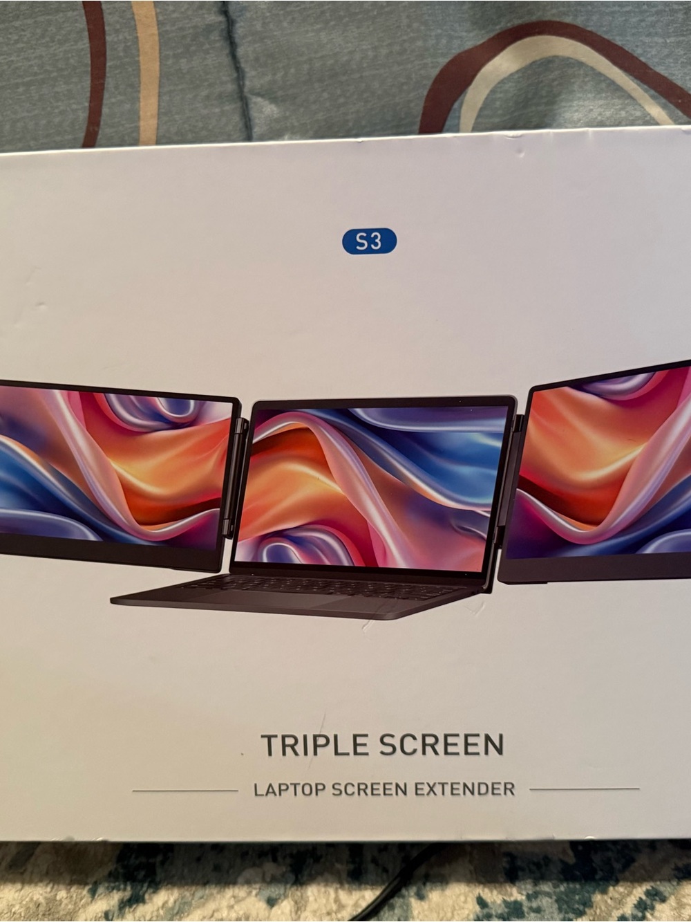 Triple Screen Laptop Screen Extender - Black